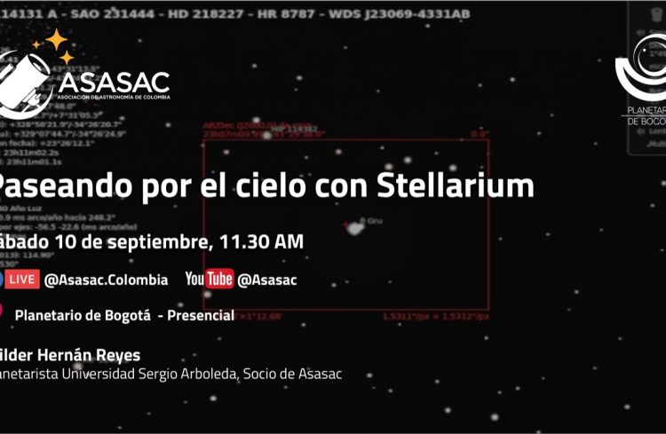 10 de septiembre 2022 – Paseando por el cielo con Stellarium