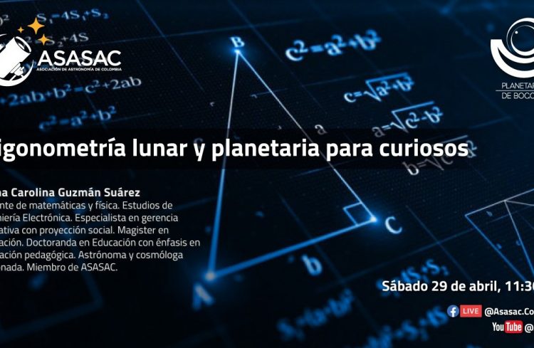 29 de abril de 2023 – Trigonometría lunar y planetaria para curiosos