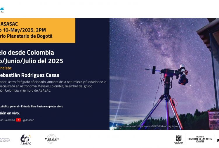 10 de mayo de 2025 – El cielo desde Colombia Mayo/Junio/Julio del 2025
